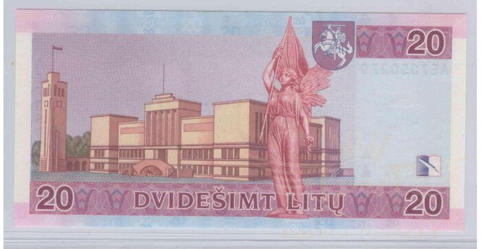 #66 2001 m. 20 litų AE serija UNC !