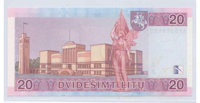 #66 2001 m. 20 litų AF serija UNC !
