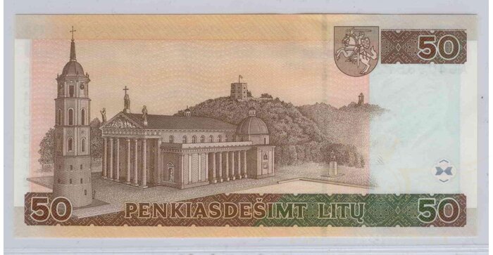 #67 2003 m. 50 litų  AG serija UNC !