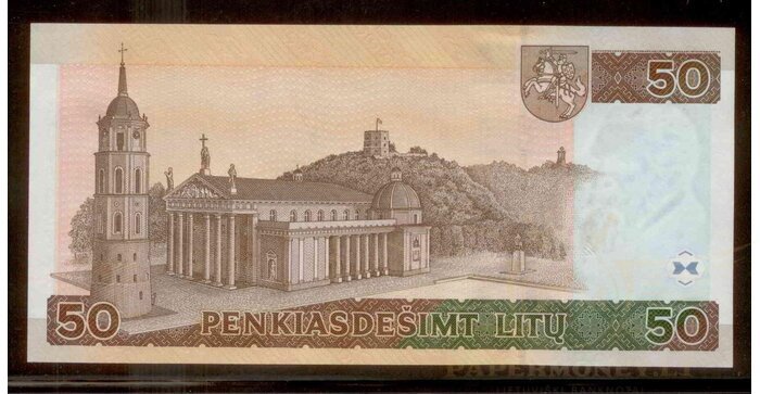 #67 2003 m. 50 litų  AJ serija UNC !