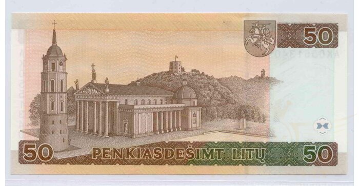 #67 2003 m. 50 litų  AK serija UNC !