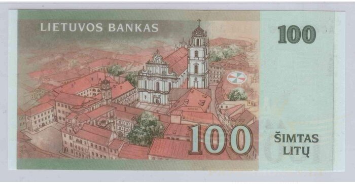 #70 2007 m. 100 litų  AC serija UNC- !