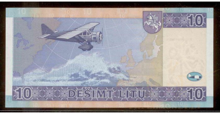 #68 2007 m. 10 litų  AC serija UNC !