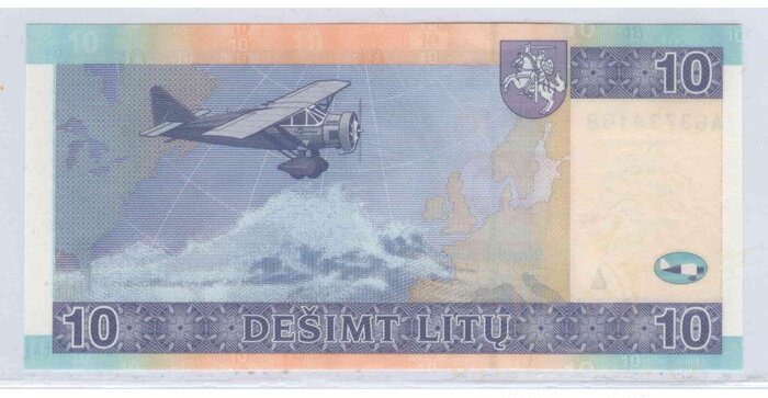 #68 2007 m. 10 litų  AG serija UNC !