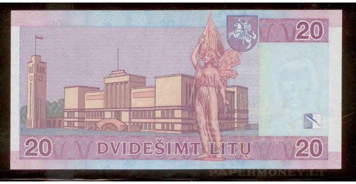 #69 2007 m. 20 litų AA serija UNC !