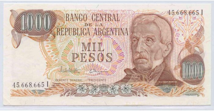 Argentina 1976 1000 pesos UNC