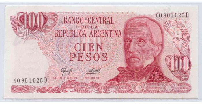 Argentina 1976 100 pesos UNC