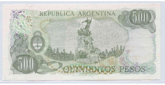 Argentina 1976 500 pesos UNC