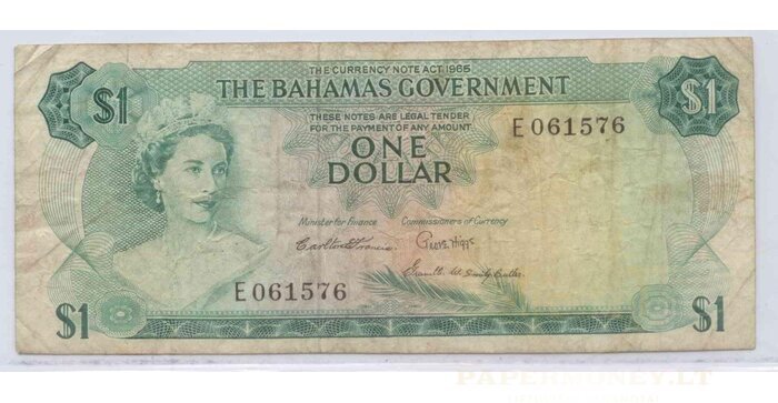 Bahamas 1965 1 dollar VF