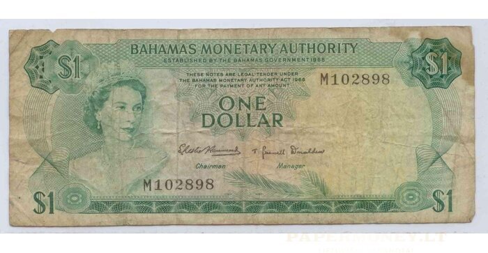 Bahamas 1968 1 dollar VF