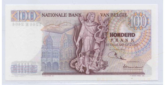 Belgija 1970 100 frankų UNC