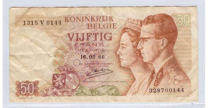 Belgija 1966 50 frankų F