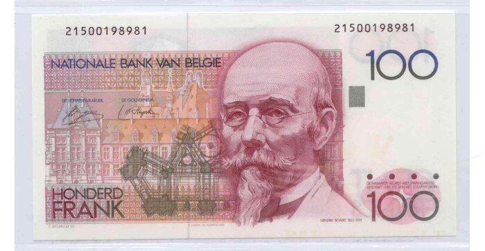 Belgija 1982 100 frankų UNC