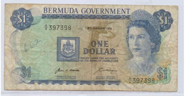 Bermuda 1970 1 dollar VF