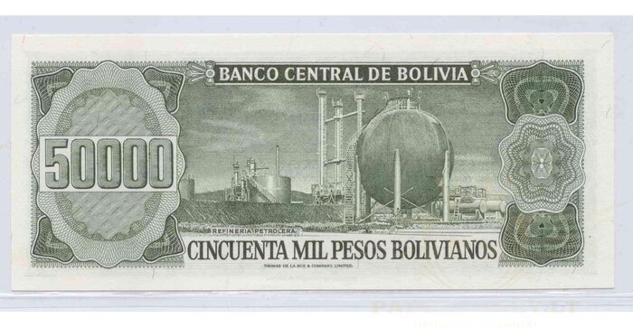 Bolivia 1984 50 000 bolivianos UNC