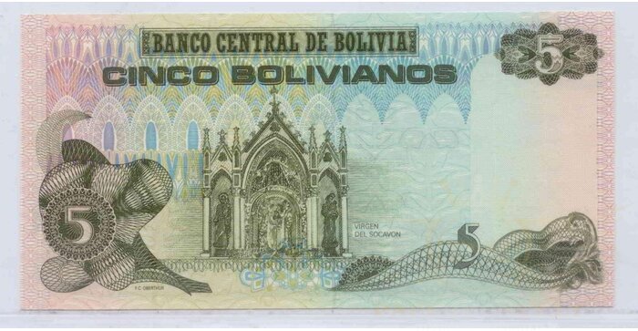 Bolivia 1986 5 bolivianos UNC