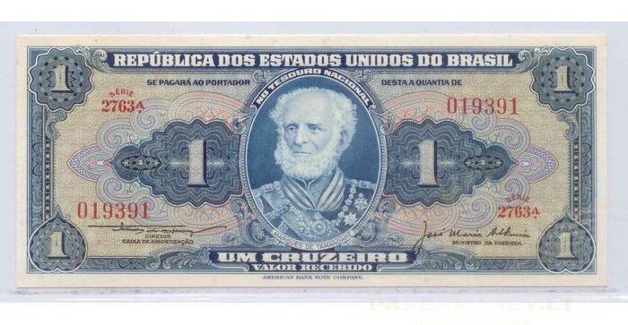 Brazilija 1958 1 cruseiro UNC