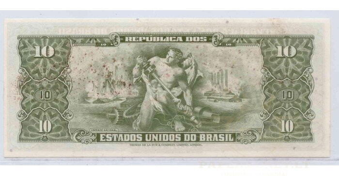 Brazilija 1967 10 cruseiros aUNC