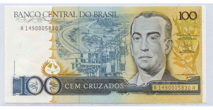 Brazilija 1986 100 crusados UNC