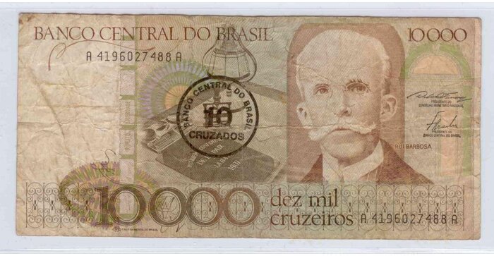 Brazilija 1986 10 000 crusados F