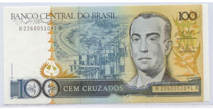 Brazilija 1987 100 crusados UNC