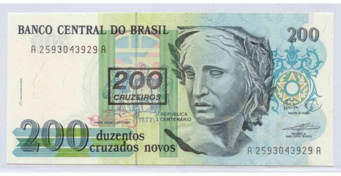 Brazilija 1990 200 crusados novos UNC