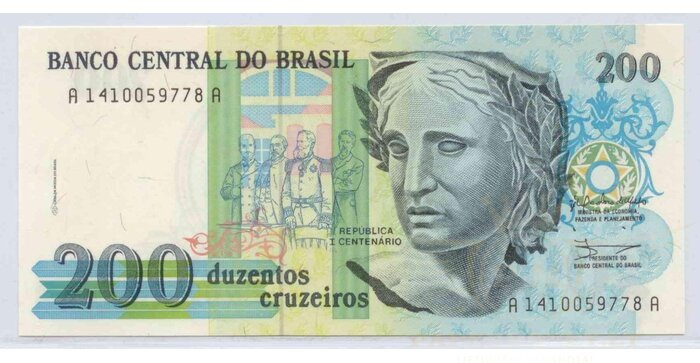 Brazilija 1990 200 cruseiros UNC