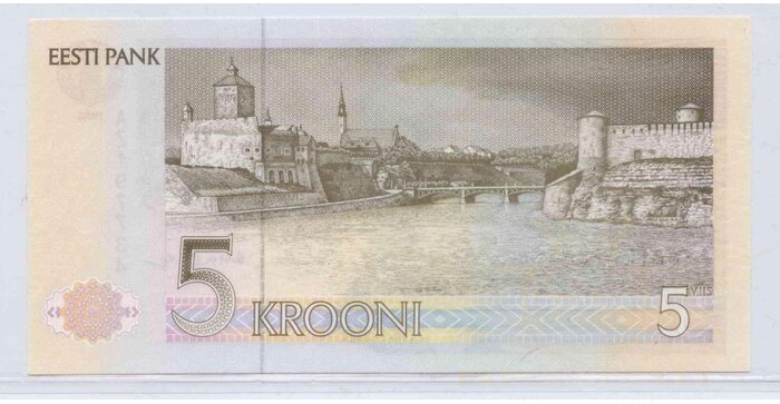 Estija 1992 5 kronos UNC