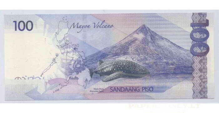 Filipinai 2010 100 pesų EXTRA ŽEMAS numeris HT000009 UNC !