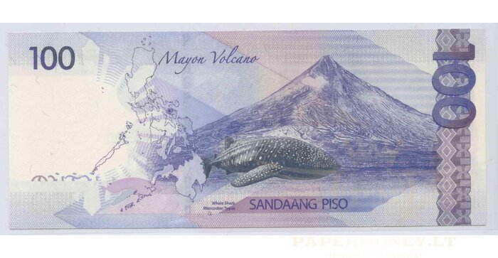 Filipinai 2010 100 pesų EXTRA ŽEMAS numeris HT000007 UNC !