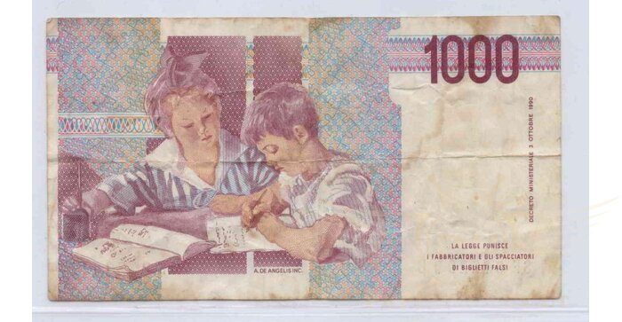 Italija 1990 1000 lirų VF