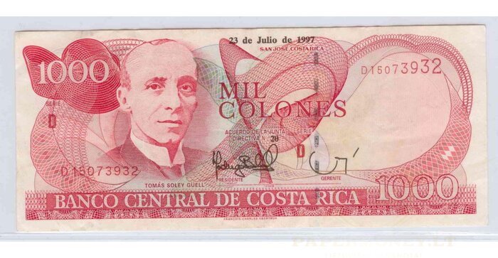 Kosta Rika 1997 1000 colones VF