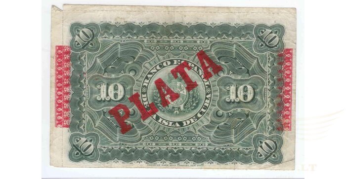 Kuba 1896 10 pesos VF