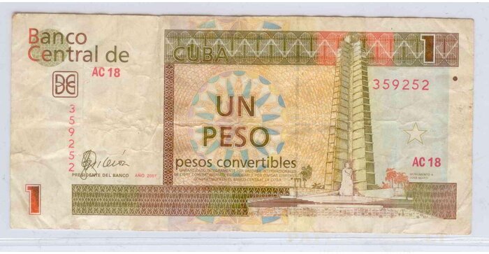 Kuba 2007 1 peso VF