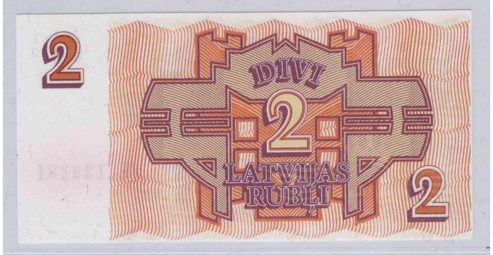 Latvija 1992 2 rubli prefix KK UNC