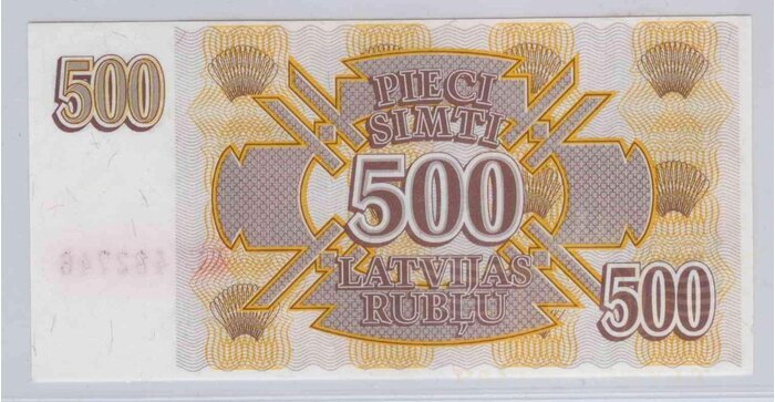 Latvija 1992 500 rublių UNC