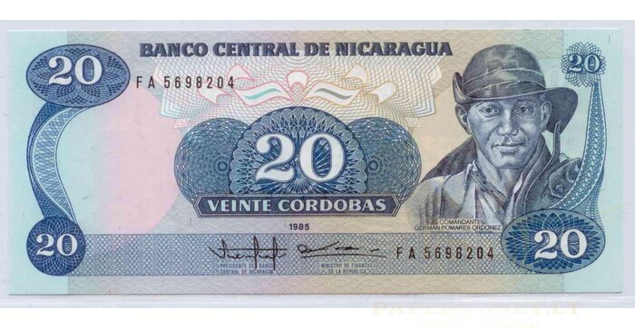 Nicaragua 1985 20 cordobas UNC