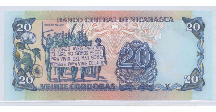 Nicaragua 1985 20 cordobas UNC