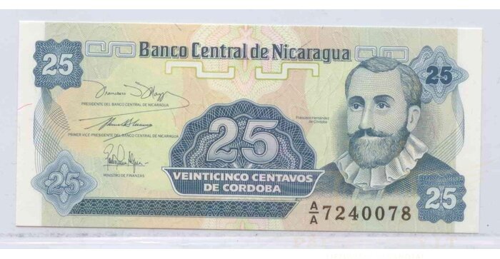 Nicaragua 1991 25 centavos UNC