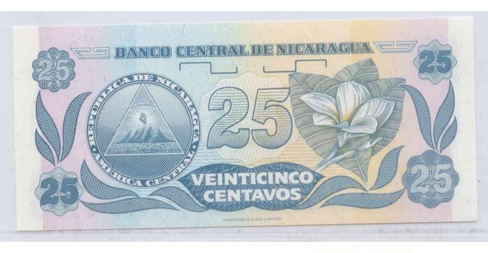 Nicaragua 1991 25 centavos UNC