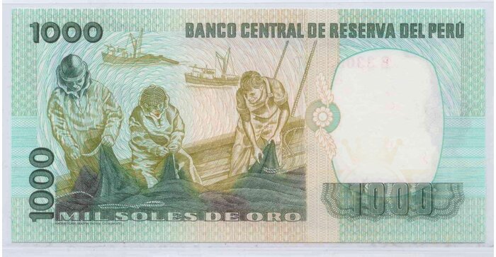 Peru 1981 1000 soles UNC