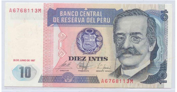 Peru 1987 10 intis UNC