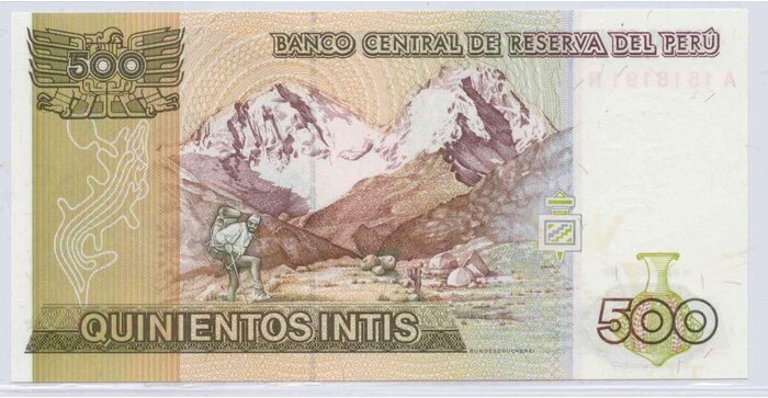 Peru 1987 500 intis UNC