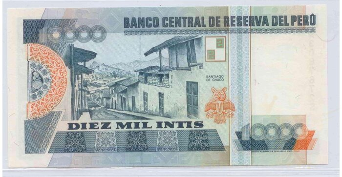 Peru 1988 10 000 intis UNC