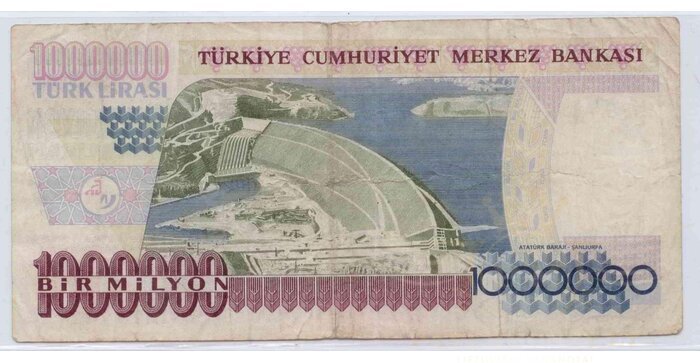 Turkija 1970 1000 000 lirų VF