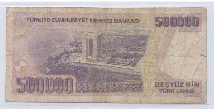Turkija 1970 500 000 lirų VF