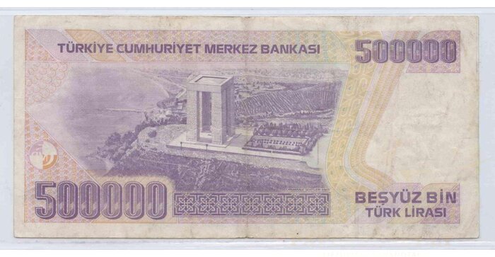 Turkija 1970 500 000 lirų XF